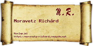 Moravetz Richárd névjegykártya