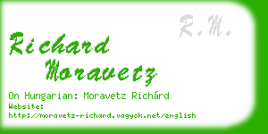 richard moravetz business card